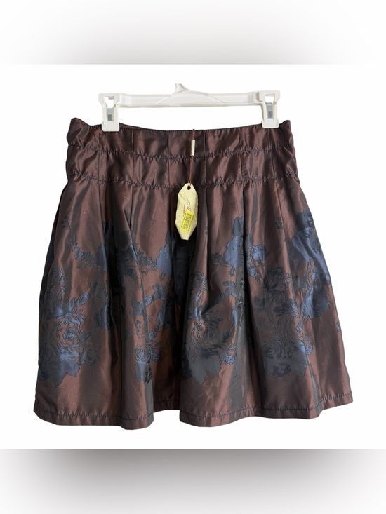 Max Studio Specialty Dresses & Skirts - Max Studio Jacquard Floral Skirt Brown Size Small Metallic VTG boho Flared